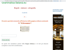 Tablet Screenshot of grammaticaitaliana.eu